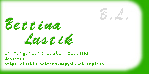 bettina lustik business card